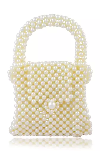 Imitation pearls hand bag for women girls