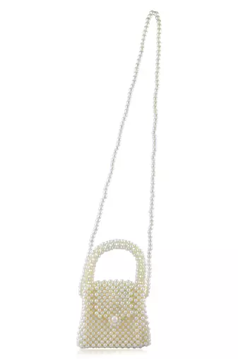 Imitation pearls hand bag for women girls
