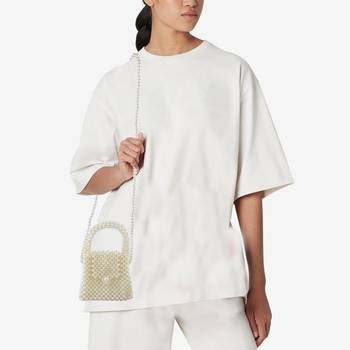 Imitation pearls hand bag for women girls 5