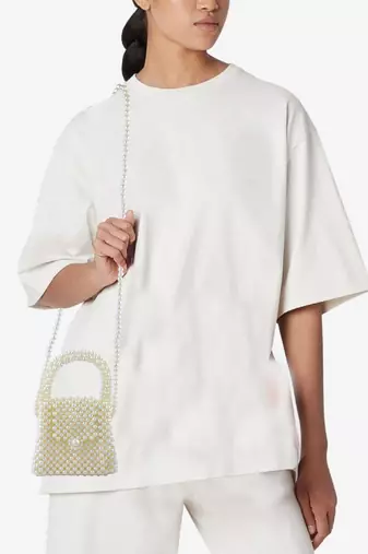 Imitation pearls hand bag for women girls