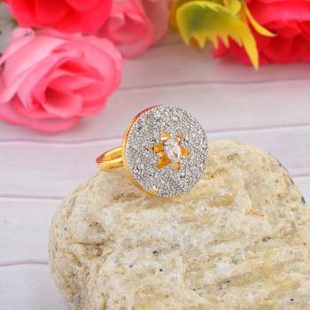 Brass moissanite finger ring for women 1