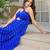 Leheriya Blue Color Flared Dress Fully Flared Party Wear Gown Dress Wedding Wear Dress