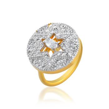 Brass moissanite finger ring for women 2