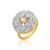 Brass moissanite finger ring for women