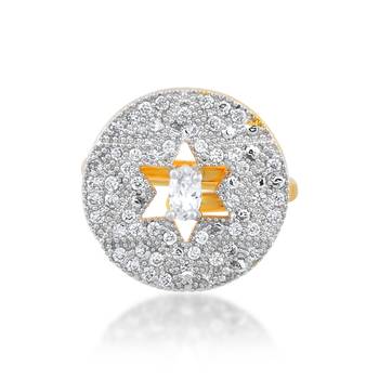 Brass moissanite finger ring for women 3