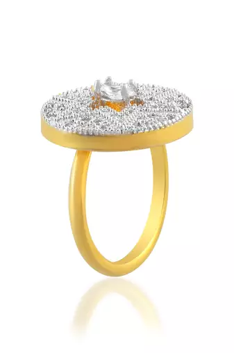 Brass moissanite finger ring for women