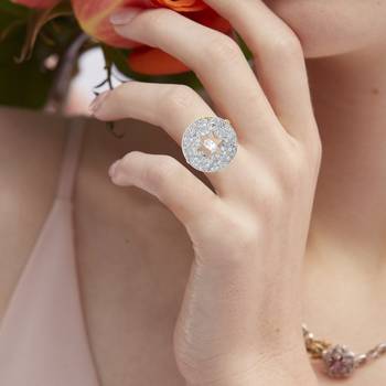 Brass moissanite finger ring for women 5