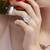 Brass moissanite finger ring for women