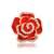Brass gold plated cz red rose design fashion finger ring women free size
