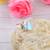 Brass silver plated faux opal finger ring