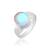 Brass silver plated faux opal finger ring