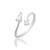 Brass silver plated imitation diamond moissanite finger ring for women girls