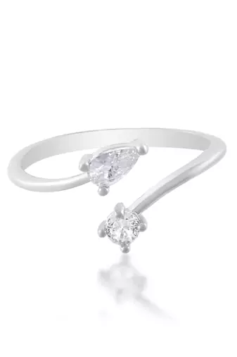 Brass silver plated imitation diamond moissanite finger ring for women girls