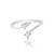 Brass silver plated imitation diamond moissanite finger ring for women girls