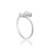 Brass silver plated imitation diamond moissanite finger ring for women girls
