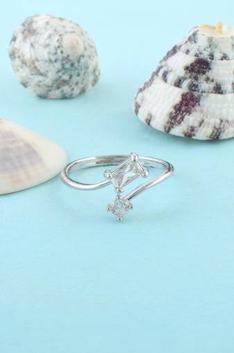 Brass silver plated imitation diamond moissanite finger ring for women girls