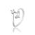 Brass silver plated imitation diamond moissanite finger ring for women girls