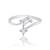 Brass silver plated imitation diamond moissanite finger ring for women girls