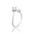 Brass silver plated imitation diamond moissanite finger ring for women girls