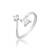 Brass silver plated imitation diamond moissanite finger ring for women girls