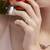 Brass silver plated imitation diamond moissanite finger ring for women girls