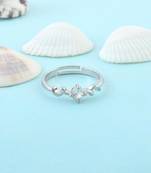 Brass silver plated imitation diamond moissanite finger ring for women girls