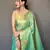 Sea Green Shining Tissue silk blend Saree 