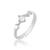 Brass silver plated imitation diamond moissanite finger ring for women girls