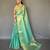 Sea Green Shining Tissue silk blend Saree 