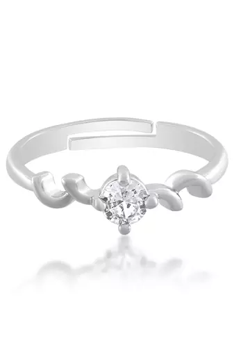 Brass silver plated imitation diamond moissanite finger ring for women girls