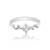 Brass silver plated imitation diamond moissanite finger ring for women girls