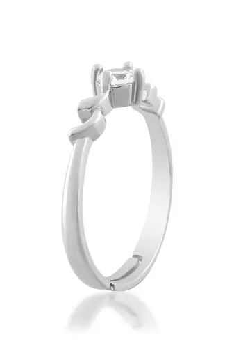 Brass silver plated imitation diamond moissanite finger ring for women girls