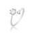 Brass silver plated imitation diamond moissanite finger ring for women girls