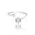 Brass silver plated imitation diamond moissanite finger ring for women girls