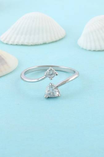 Brass silver plated imitation diamond moissanite finger ring for women girls