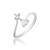 Brass silver plated imitation diamond moissanite finger ring for women girls