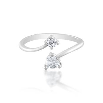 Brass silver plated imitation diamond moissanite finger ring for women girls 3