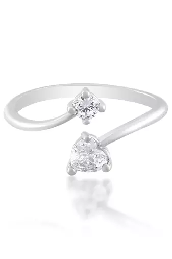 Brass silver plated imitation diamond moissanite finger ring for women girls