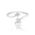 Brass silver plated imitation diamond moissanite finger ring for women girls
