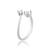 Brass silver plated imitation diamond moissanite finger ring for women girls
