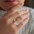 Brass silver plated imitation diamond moissanite finger ring for women girls