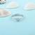Brass silver plated imitation diamond moissanite finger ring for women girls