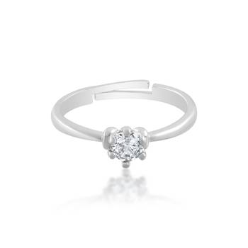 Brass silver plated imitation diamond moissanite finger ring for women girls 3