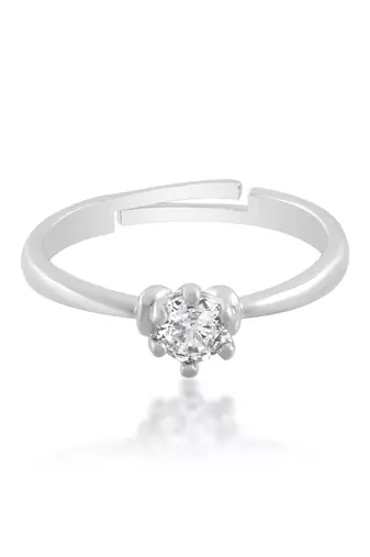 Brass silver plated imitation diamond moissanite finger ring for women girls