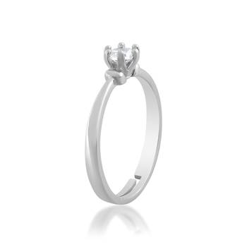 Brass silver plated imitation diamond moissanite finger ring for women girls 4