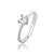 Brass silver plated imitation diamond moissanite finger ring for women girls