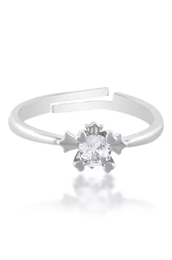 Brass silver plated imitation diamond moissanite finger ring for women girls