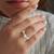 Brass silver plated imitation diamond moissanite finger ring for women girls