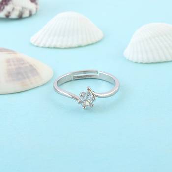 Brass silver plated imitation diamond moissanite finger ring for women girls 1