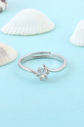 Brass silver plated imitation diamond moissanite finger ring for women girls